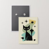 Mittelalterliche Seattle Cat Button (Vorderseite/Rückseite)