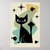 Mittelalterliche Seattle Cat Poster (Vorne)