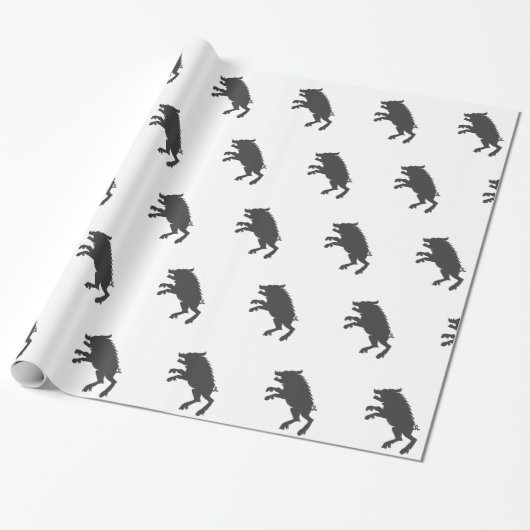 Mittelalterliche Silhouette Geschenkpapier (Ungerollt)
