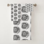 Mittelalterliche Sonne und Mond Badhandtuch Set (Insitu)