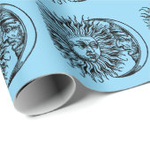 Mittelalterliche Sonne und Mond Geschenkpapier (Rolleneckpunkt)