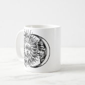 Mittelalterliche Sonne und Mond Kaffeetasse (Vorderseite Links)