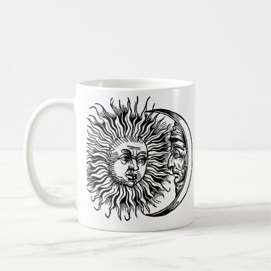 Mittelalterliche Sonne und Mond Kaffeetasse (Links)