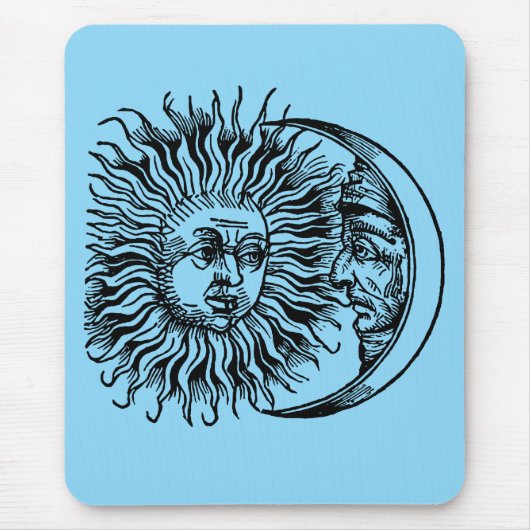 Mittelalterliche Sonne und Mond Mousepad (Vorne)