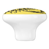 Mittelalterliche Sonne und Mondgesicht Keramikknauf (Seitenansicht)