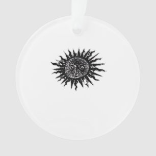 Mittelalterliche Sonnengravur - Whimsigoth Ästheti Ornament
