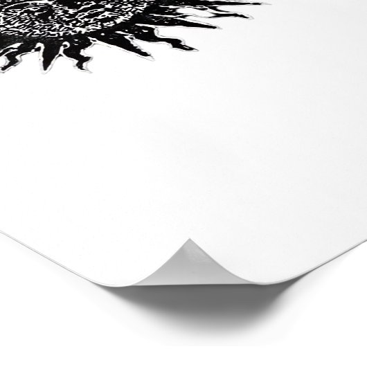 Mittelalterliche Sonnengravur - Whimsigoth Ästheti Poster (Ecke)