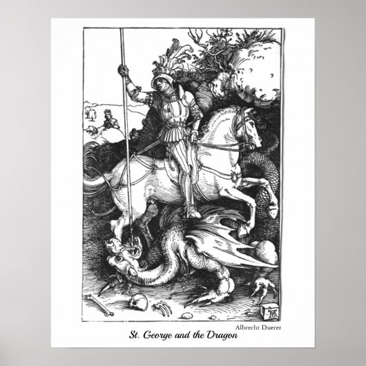 Mittelalterliche St. George und Dragon Aduloring Poster (Vorne)