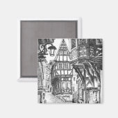 Mittelalterliche Stadt Magnet (Vorderseite/Rückseite)