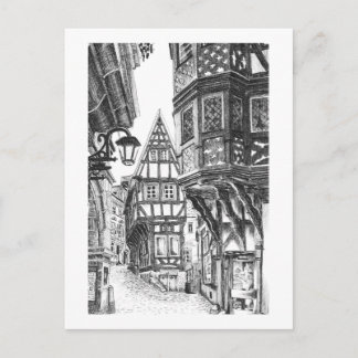 Mittelalterliche Stadt Postkarte
