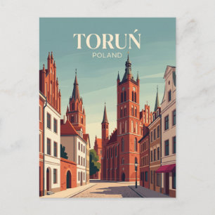 Mittelalterliche Stadt Toruń Polen Postkarte