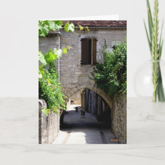 mittelalterliche Stadt und Eingangstor, Frankreich Karte