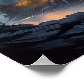 Mittelalterliche Stärke beim Sonnenuntergang Poster (Ecke)