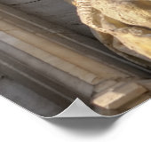 Mittelalterliche Statue von Erzengel Michael Poster (Ecke)