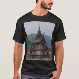 Mittelalterliche Stave Church in Norwegen (1890) T-Shirt