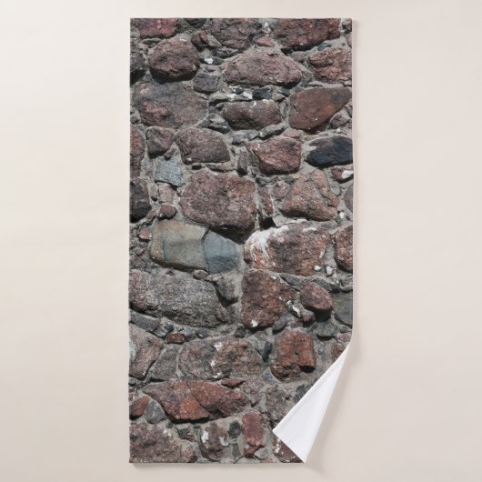 Mittelalterliche Steinmauer-Textur Badehandtuch (Badehandtuch)