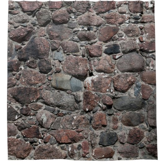 Mittelalterliche Steinmauer-Textur Duschvorhang (Vorderseite)