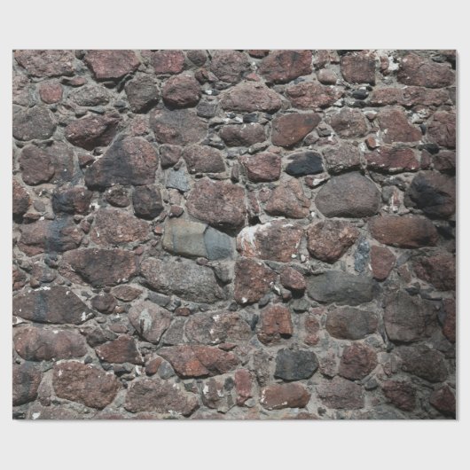 Mittelalterliche Steinmauer-Textur Geschenkpapier (Flach)