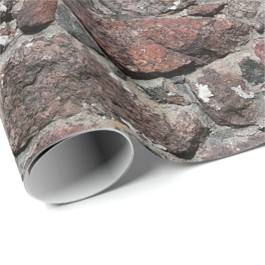 Mittelalterliche Steinmauer-Textur Geschenkpapier (Rolleneckpunkt)