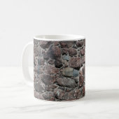 Mittelalterliche Steinmauer-Textur Kaffeetasse (Vorderseite Links)
