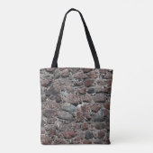 Mittelalterliche Steinmauer-Textur Tasche (Rückseite)