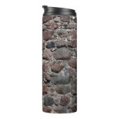 Mittelalterliche Steinmauer-Textur Thermosbecher (Nach rechts gedreht)