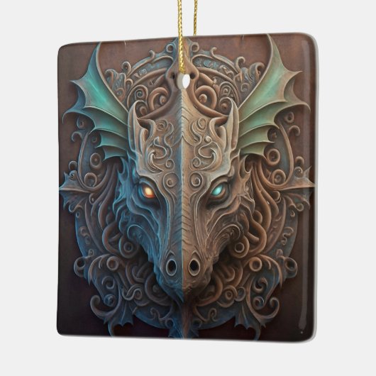 Mittelalterliche Stone Gargoyle Dragon Carving Keramikornament (Links)