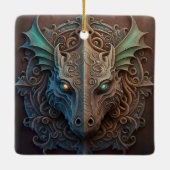 Mittelalterliche Stone Gargoyle Dragon Carving Keramikornament (Rückseite)