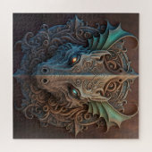 Mittelalterliche Stone Gargoyle Dragon Carving Puzzle (Horizontal)