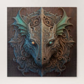 Mittelalterliche Stone Gargoyle Dragon Carving Puzzle (Vertikal)