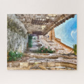 Mittelalterliche Straße in Spanien Puzzle (Horizontal)