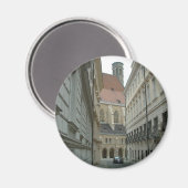 Mittelalterliche Straße Magnet (Vorderseite/Rückseite)