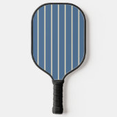 Mittelalterliche Streifenfarbe Capri blau Pickleball Schläger (Rückseite)