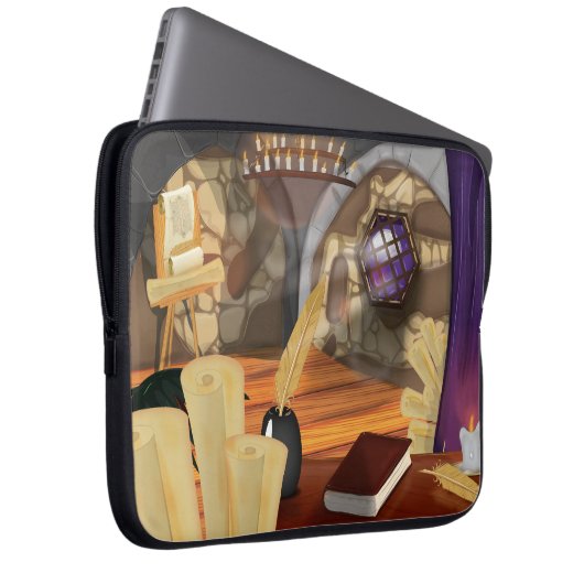 Mittelalterliche Studie Laptopschutzhülle (Vorne Rechts)