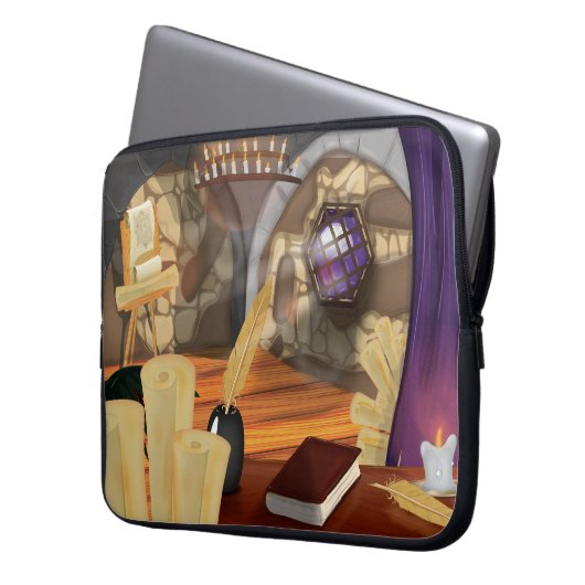 Mittelalterliche Studie Laptopschutzhülle (Vorderseite Links)