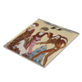 Mittelalterliche Szene durch Georges Barbier Fliese (Seite)