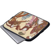 Mittelalterliche Szene durch Georges Barbier Laptopschutzhülle (Vorne Knopf)