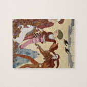 Mittelalterliche Szene durch Georges Barbier Puzzle (Horizontal)