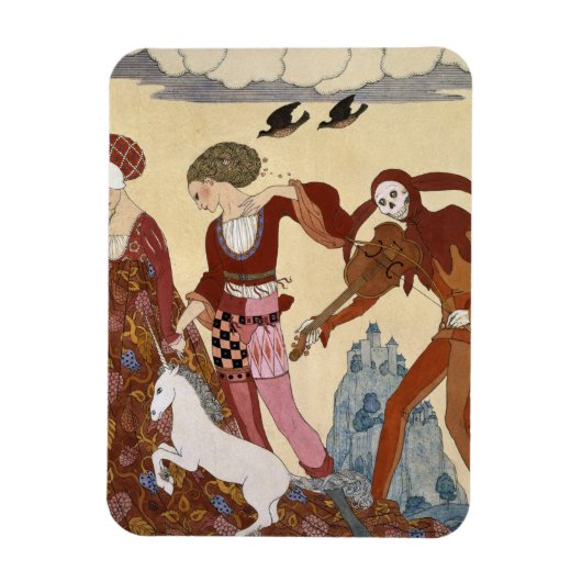 Mittelalterliche Szene von Georges Barbier Magnet (Vertikal)