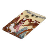 Mittelalterliche Szene von Georges Barbier Magnet (Linke Seite)