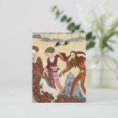 Mittelalterliche Szene von Georges Barbier Postkarte (Stehend Vorderseite)