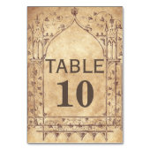 Mittelalterliche Tafelkarte Tischnummer (Rückseite)