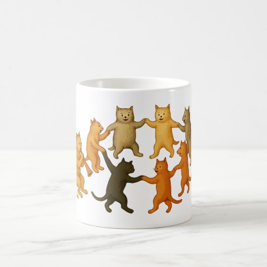 Mittelalterliche Tanzkatzen Tasse | Vintag Margina (Mittel)
