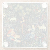 Mittelalterliche Tapisserie-Hirten und Schafe Glasuntersetzer (Rückseite)