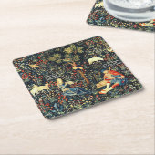 Mittelalterliche Tapisserie-Hirten und Schafe Rechteckiger Pappuntersetzer (angewinkelt)