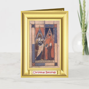 Mittelalterliche Taufe Feiertagskarte