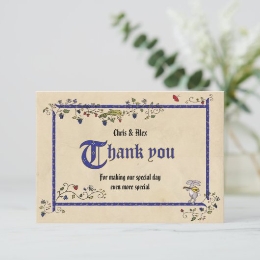 Mittelalterliche Tiere danke einer Flachkarte (Stehend Vorderseite)