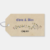 Mittelalterliche Tiere danken Ihnen für das Kennze Geschenkanhänger (Rückseite Horizontal)