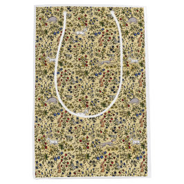 Mittelalterliche Tiere Mille Fleurs Pergament Tasc Mittlere Geschenktüte