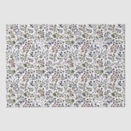 Mittelalterliche Tiere Milzfleurpapier Seidenpapier